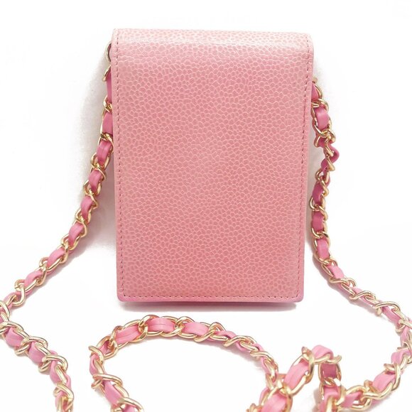 Authentic CHANEL Vintage Mini Flap Caviar Leather Pouch Cigarette Case Crossbody - Picture 8 of 15